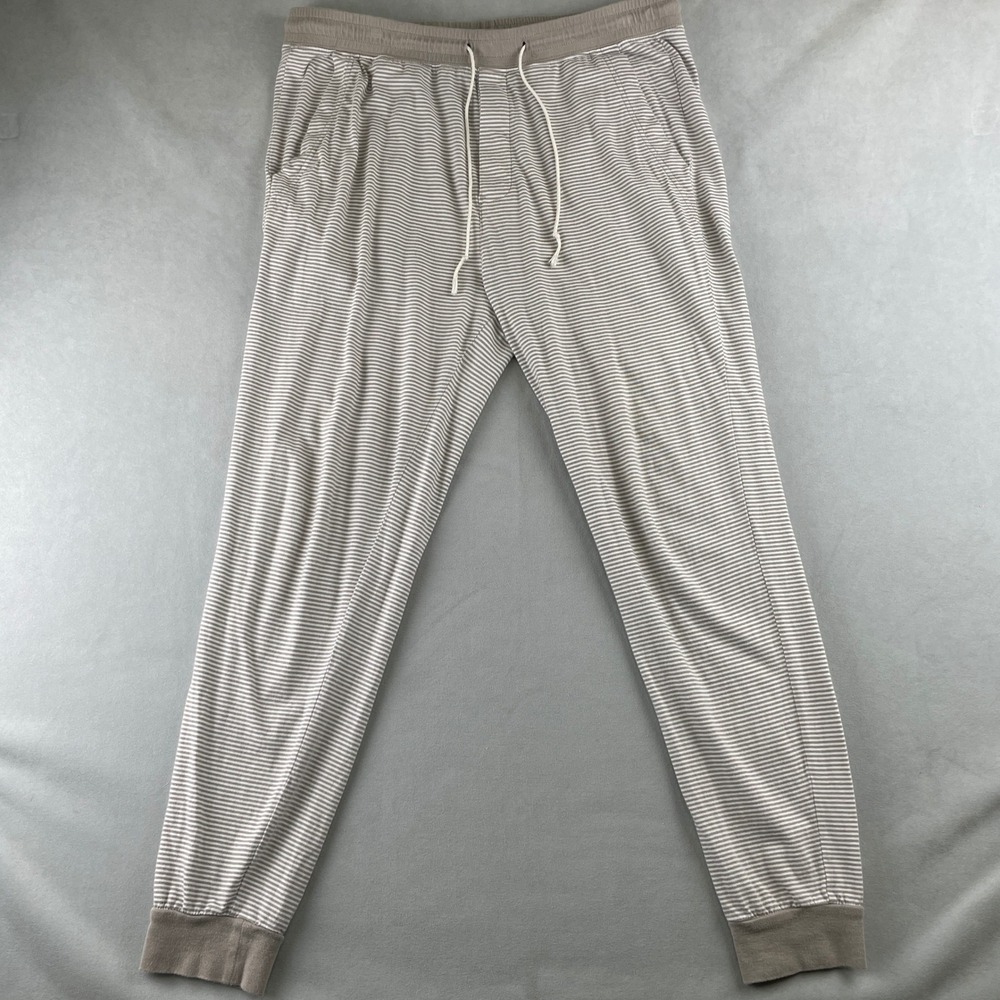 J. Crew Knit Goods Striped Jogger Pants Slim Fit Cotton Lounge Sleep Pajamas M